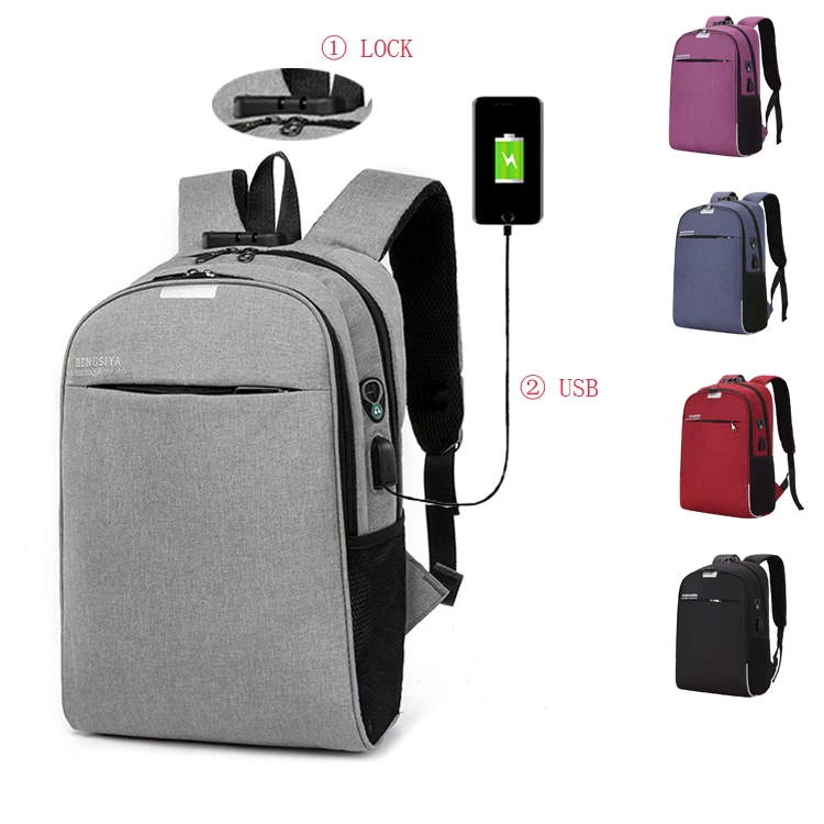 

factory custom logo anti-theft mochila antirrobo school bag travel waterproof men USB charging laptop smart backpack