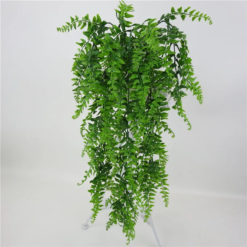 

Artificial Green Hanging Plant Wall Interior Ceiling Home Decoration Plants Greenery Leaves False Flower Simulation Rattan Leaf