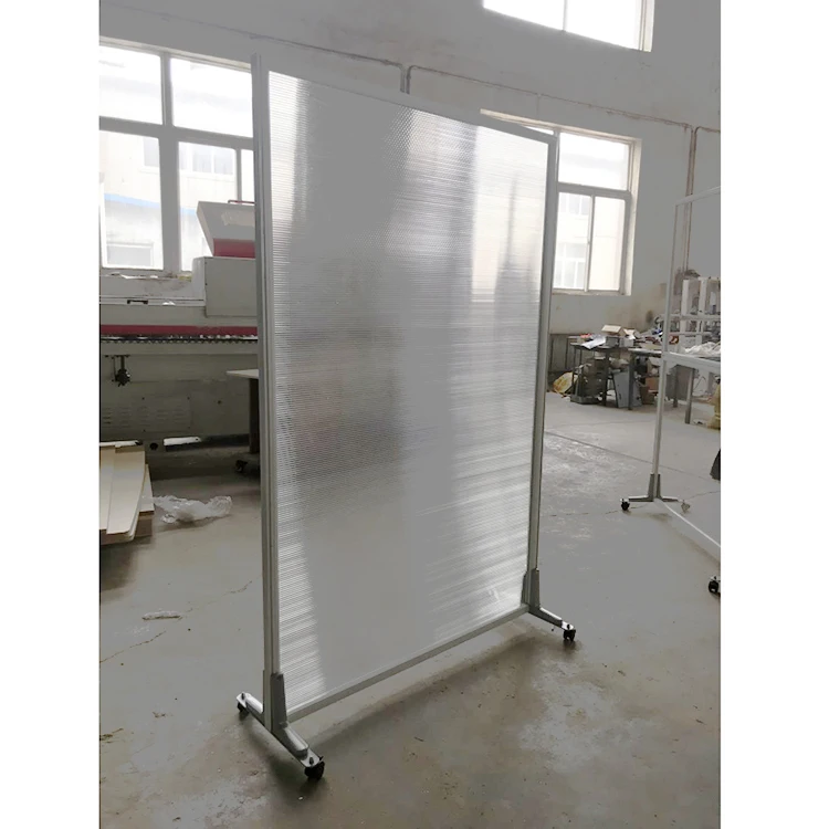 Clear Partition Acrilyc With Wheel Conference Room Dividers Plexiglass Wall Office Screen