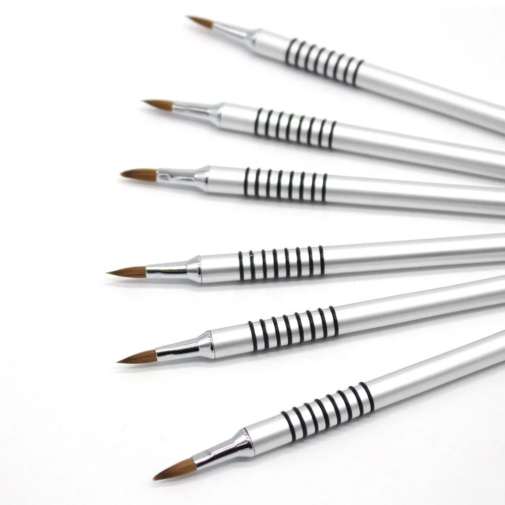 

1PC Kolinsky Sable 2# 4# 6# Sliver Metal Nail Art Brush Pen Acrylic Brush