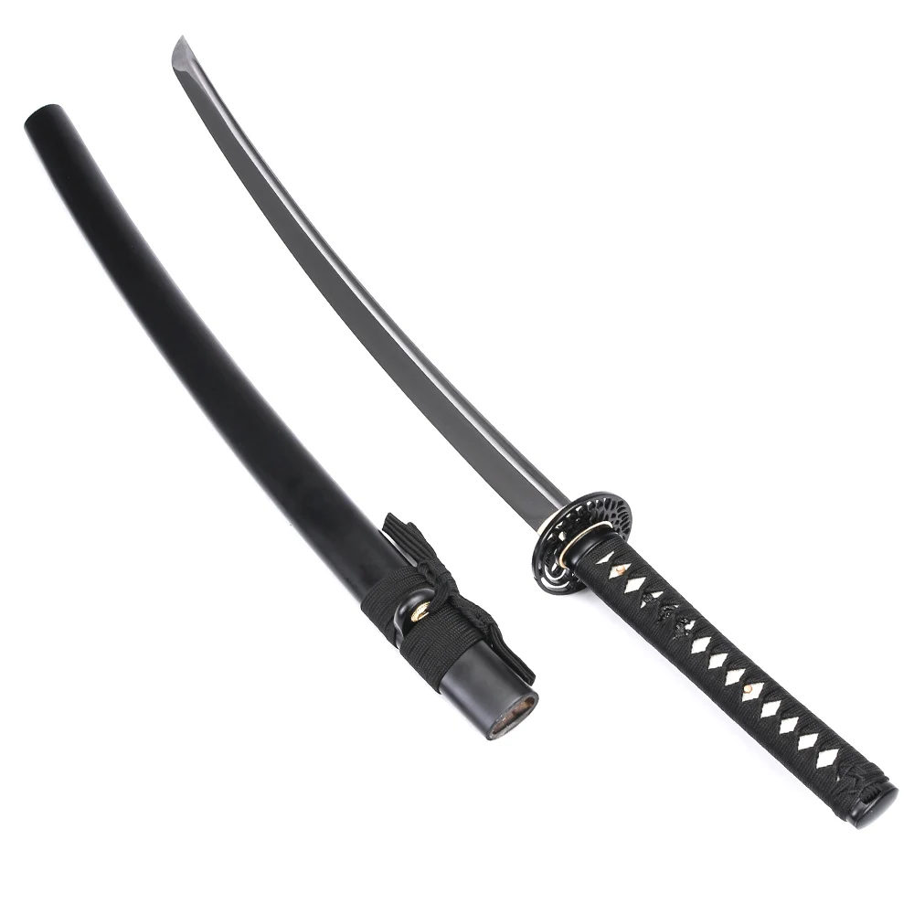 

High quality 1060 high carbon real katana japanese samurai swords, Black