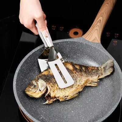 

Kitchen Stainless Steel Food Clip Frying Spatula Clip Fried Fish Spatula Steak Spatula Kitchenware Fried Steak Spatula