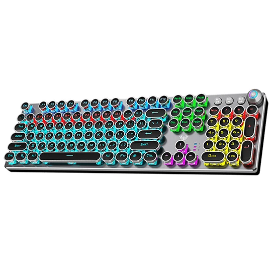 

2021 Hotsales Cyan Axis F2068 Mechanical Keyboard Waterproof Punk RGB Backlight Gamer Smart Ergonomic Gaming MECHANIC KEYBOARD, Black,white