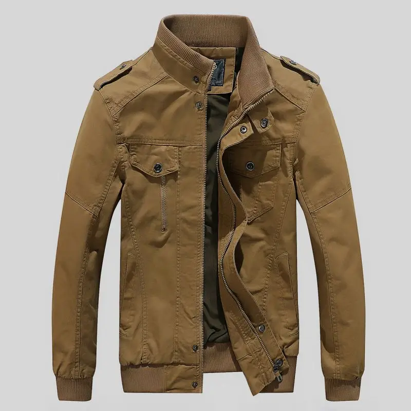 

The new casual jacket is a zippered pocket collar