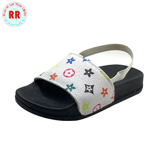 

Wholesale custom printed flip flops eva beach kids flip flop slippers, Red/black/green/bule/any colour