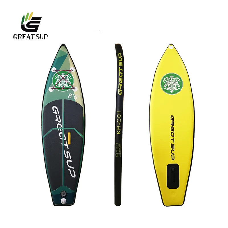 

2021 Summer Leisure Water Sports Children Surfing PVC Inflatable Stand Up Paddle Board, Green or customized color