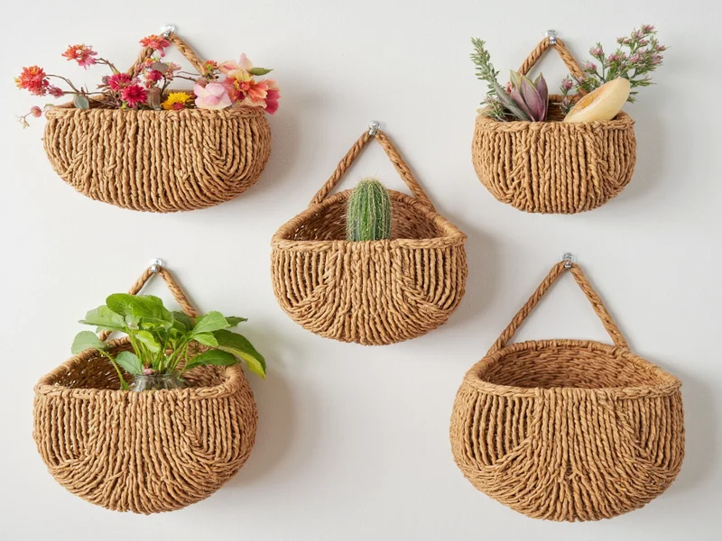 Woven wall organizer from Target basket