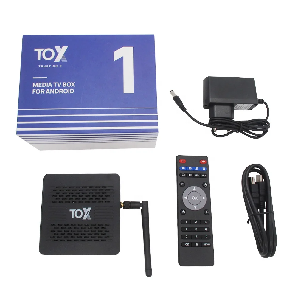 

In stock TOX1 SMART TV BOX 2.4G/5G amlogic s905X3 Android 9.0 8K hot selling Ukraine and russian TV BOX tox1