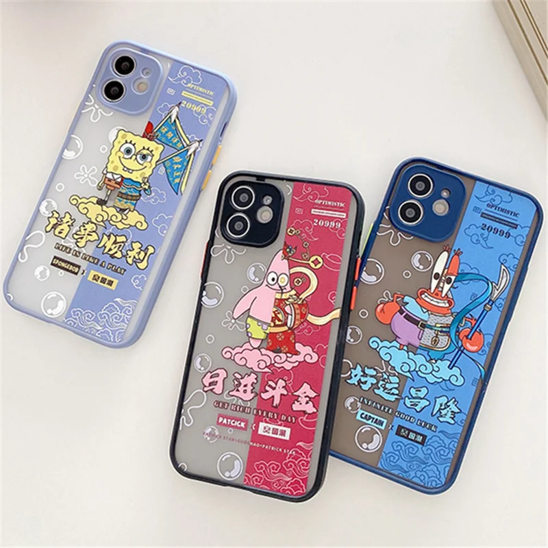 

2021 Fashion Cute Cartoon Soft Silicone Cell Phone Case For iPhone 12 Pro Max Mini 11 X XS XR Cellphone Cover Fundas Coque Sets