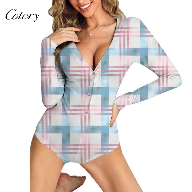 

Colory Onesie Plus Size Women Romper Sexy Sleepwear Designer, Picture shows