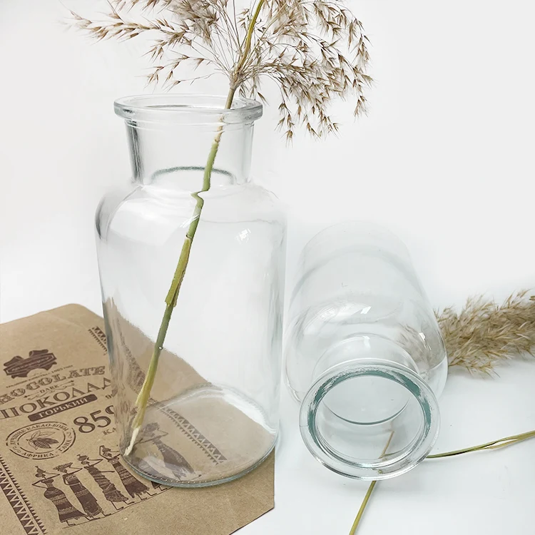 

Glass Bottles DIY Decoration Reagent Bottles for Experiment Glass Vases, Transparent or brown