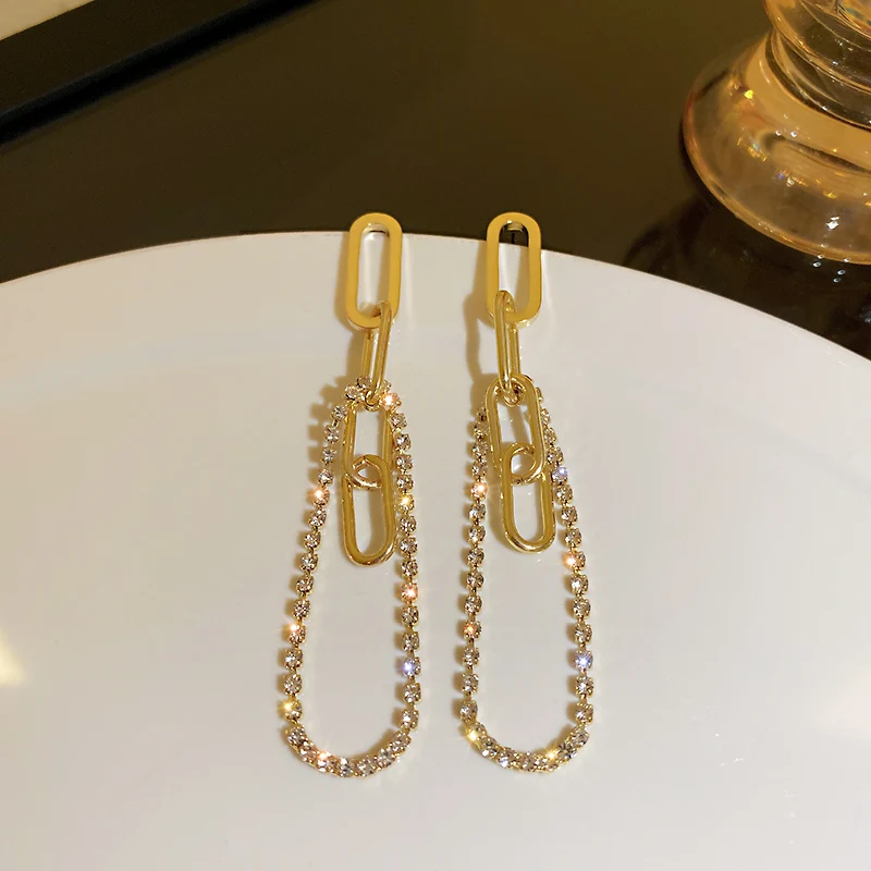 

gold plated korea fashion earrings geometric