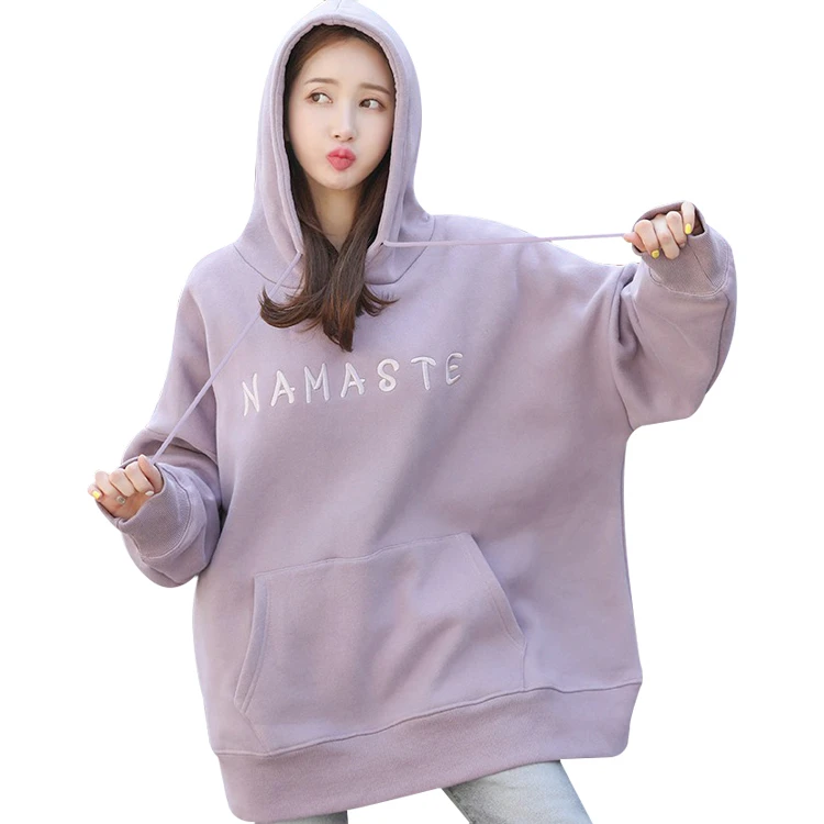 

New Arrival Cheap Price Purple Color Casual Fashion Hoodie For Women