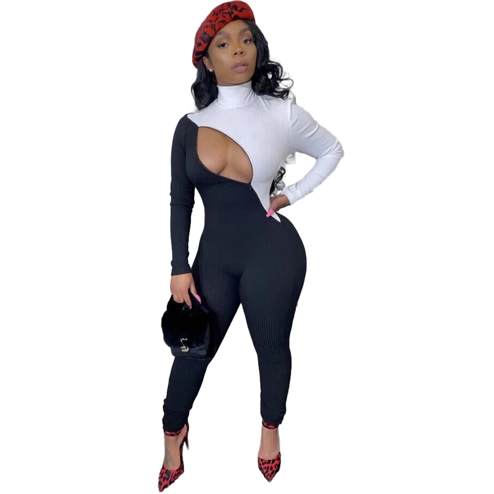 

Womens plus size fall winter fashion jumpsuit Sexy lady solid color jumpsuits fall clothing for women women's jumpsuits, 5 colors