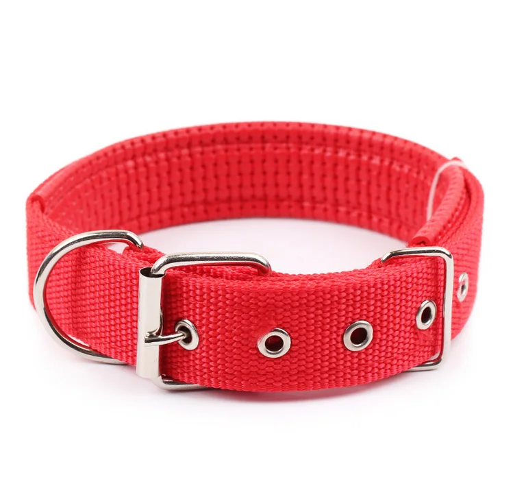 

2021 new Europe America hot selling high quality wholesale retail cheap dog products nylon dog collar, Red/army green /blue /black