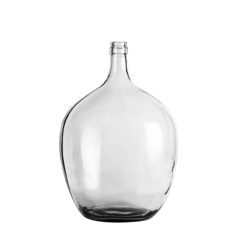 

Nordic Small Mouth Big Belly Bottle Clear Terrarium Vase Glass, Transparent