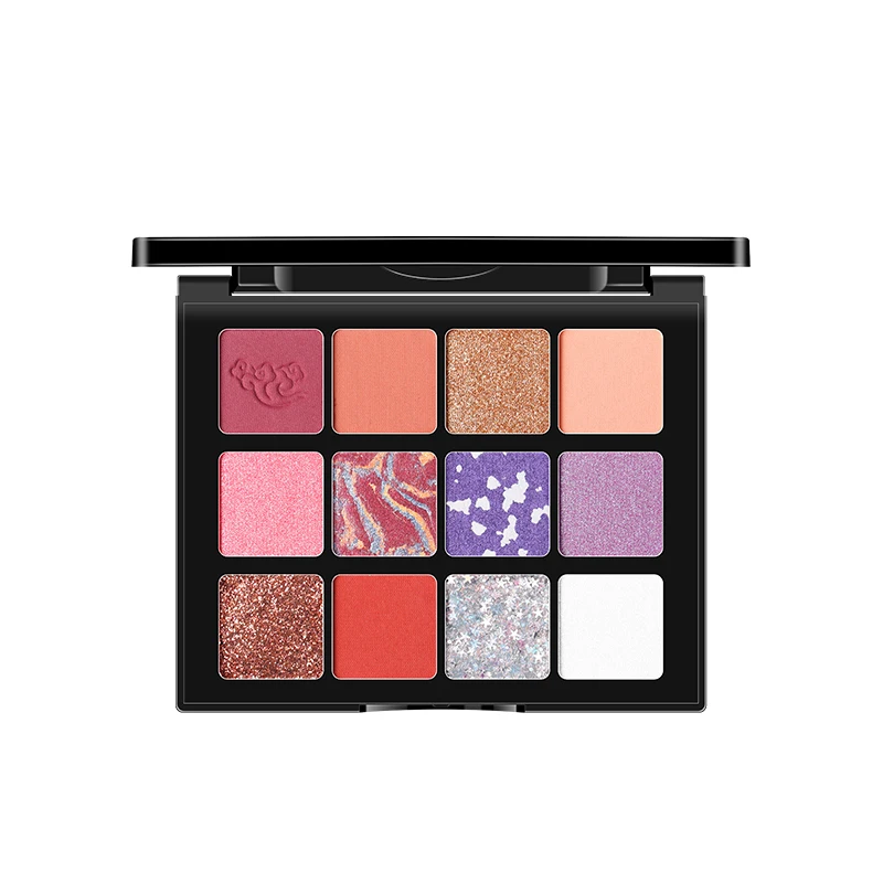 

Leezi hot sale 12 colors eyeshadow palette makeup stereo eye shadow