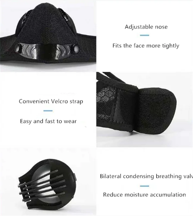 Dust maskes with Filter 2 Valves,Replaceable Activated Carbon Filters Maskes Sports Face Maskes for Running, Cycling, Motorbikes - KingCare | KingCare.net