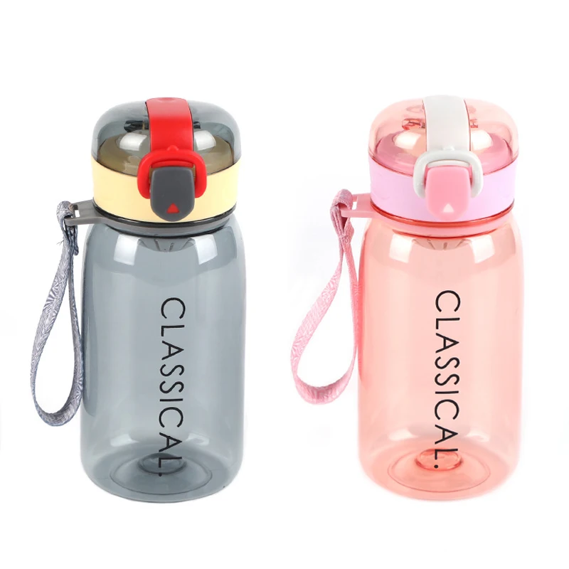 

2021hot amazon 450ML BPA Free Portable Plastic Water Bottle transparent plastic material cup children custom color, Customized color