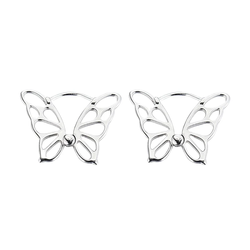 

Korean Fashion Style butterfly hollow out simple earrings for girl gift, Picture