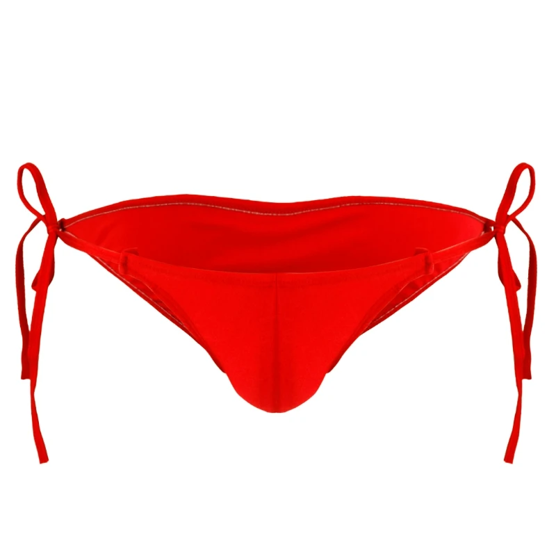 

Wholesale Sexy Men Low Rise Underwear Smooth Breathable Bikini Briefs with Fastening String Swimwear