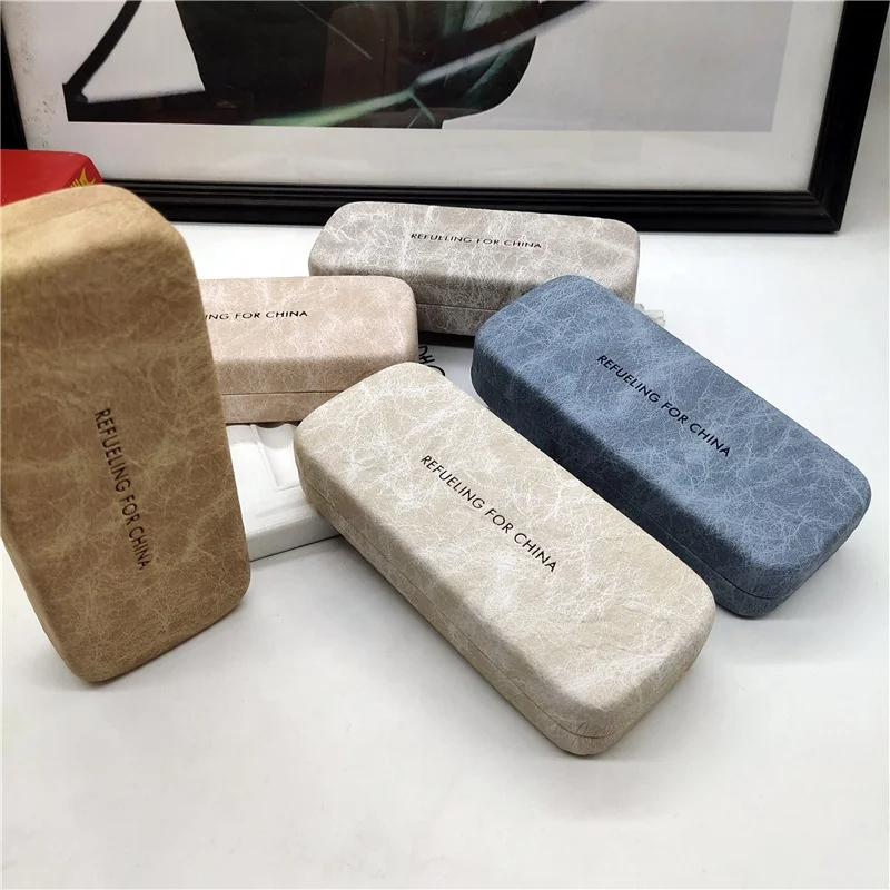 

Square Hard Shell Eyeglasses Case PU Portable Eyeglass Case for Men Women Concise, Multi colors