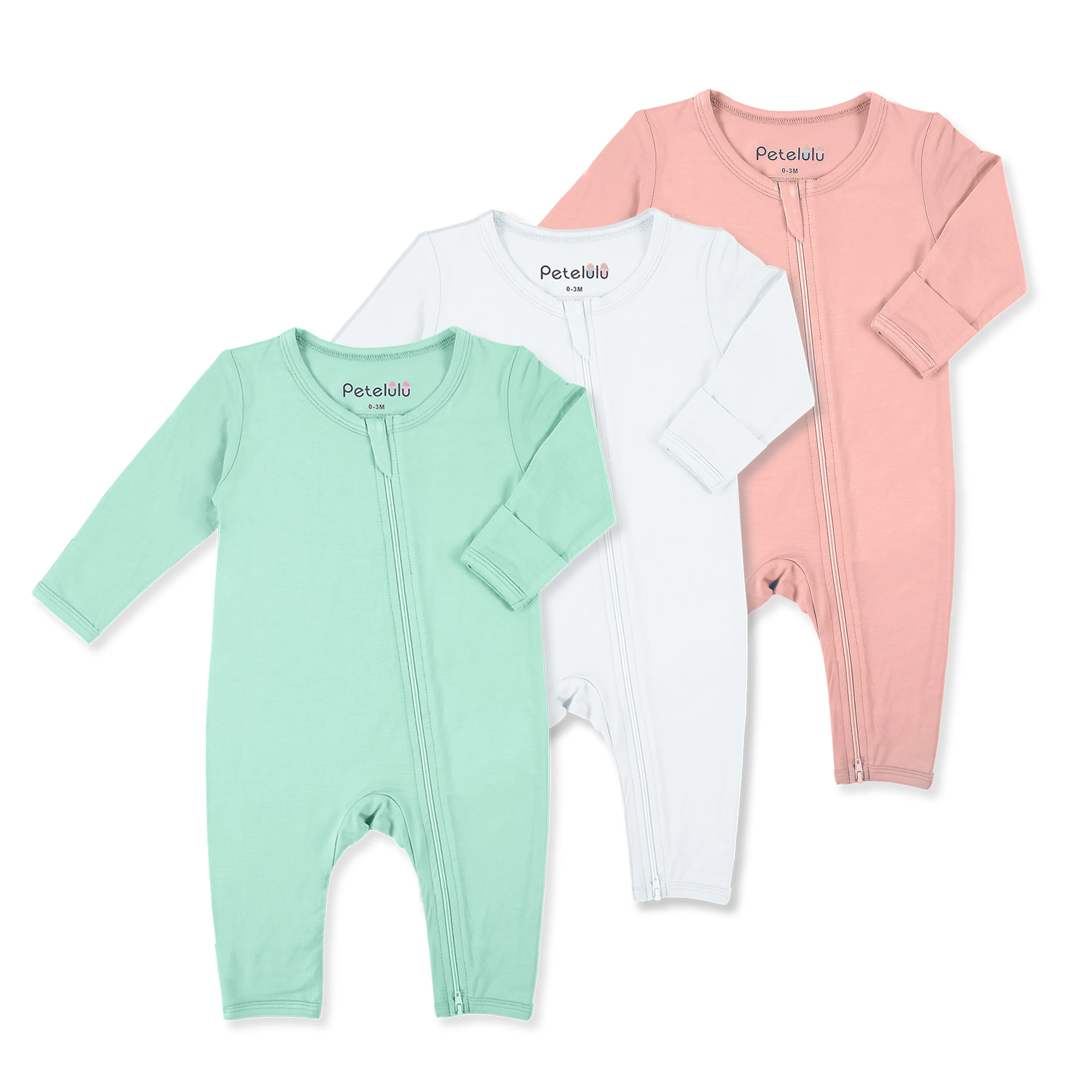 

Baby Romper Professional Manufacturer Of Comfortable Unisex Baby Pajamas With Zipper 100% Bamboo Fiber, Picture