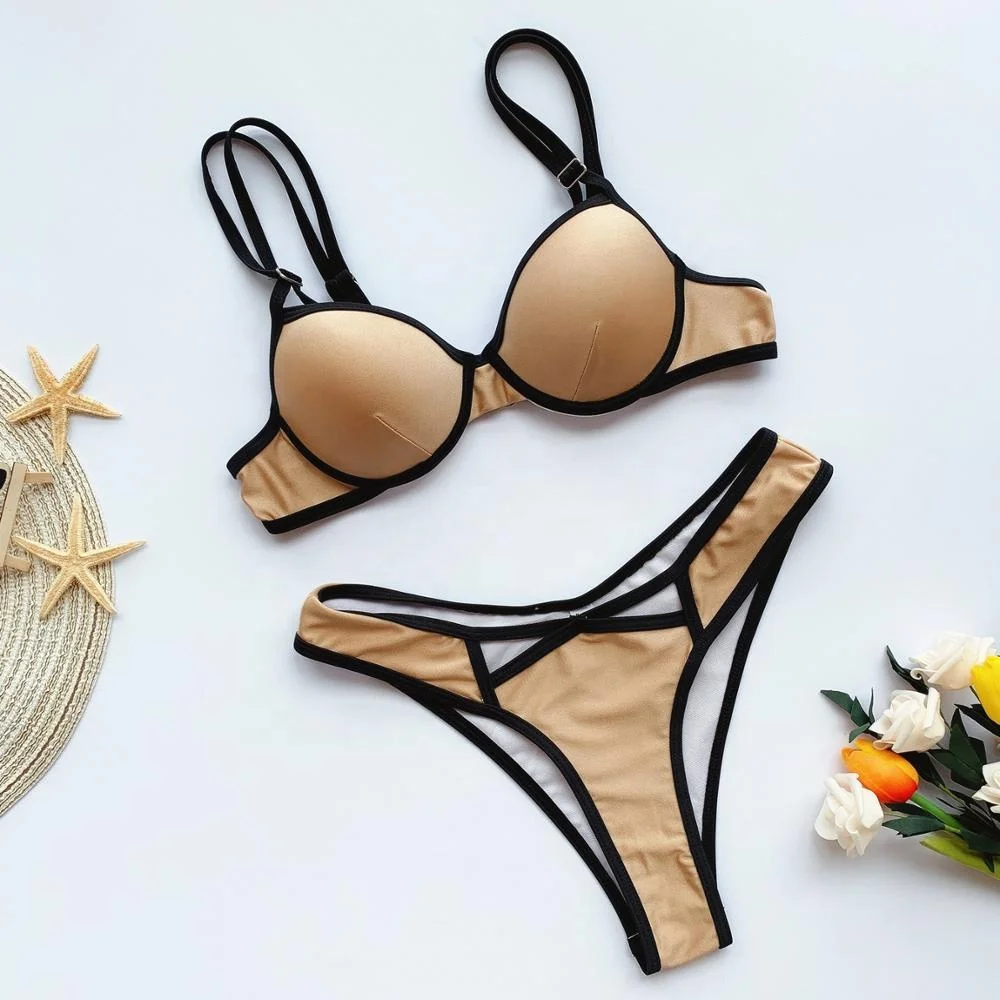 

B52153A Europe lady sexy pure color fashion hollow out sexy new bikini