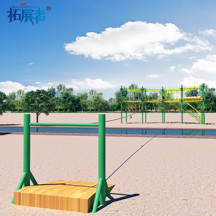 Zip-Line Recreational Outbound Rope Obstacle Course Facilities for Amusement Park on Sale