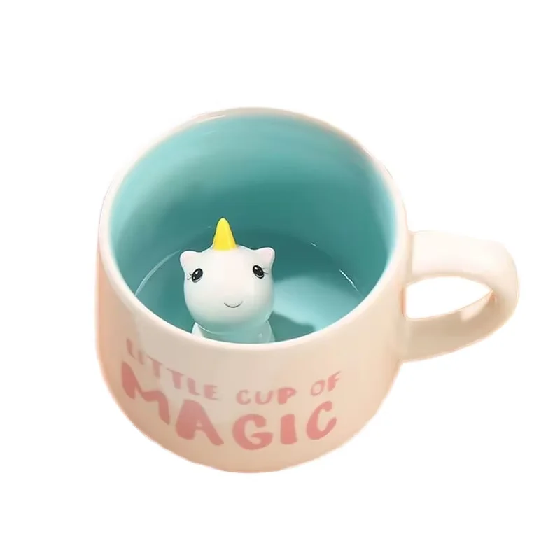 Wholesale New Creative Unique Christmas Ceramic Coffee Mugs Custom Cute  Cartoon Unique Coffee Porcelain Cup Milk Ceramic Mug