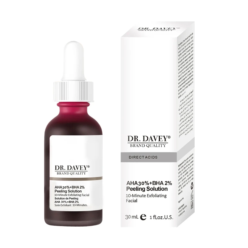 

DR.DAVEY AHA30%+BHA2% Peeling Solution 10-Minute Exfoliating Facial serum, Transparent