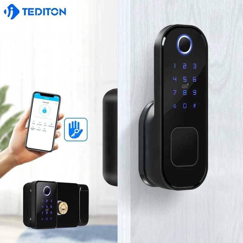 

Waterproof Digital Biometric Fingerprint Smart RFID Keyless Electric electronic outdoors lock for main door