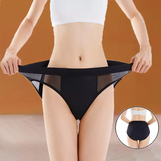 

Dropshipping plus size incontinence underwear women's cotton 4 layer leak proof menstrual period panties