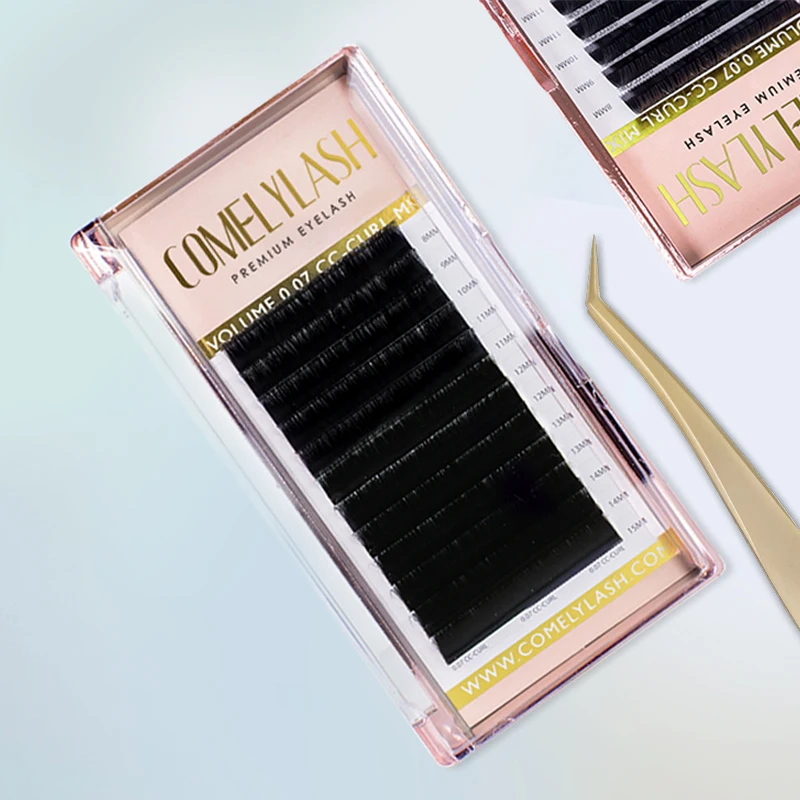 

Comelylash premium mink eyelash extensions 0.05 eyelash extension supplier eyelash extension l curl, Black