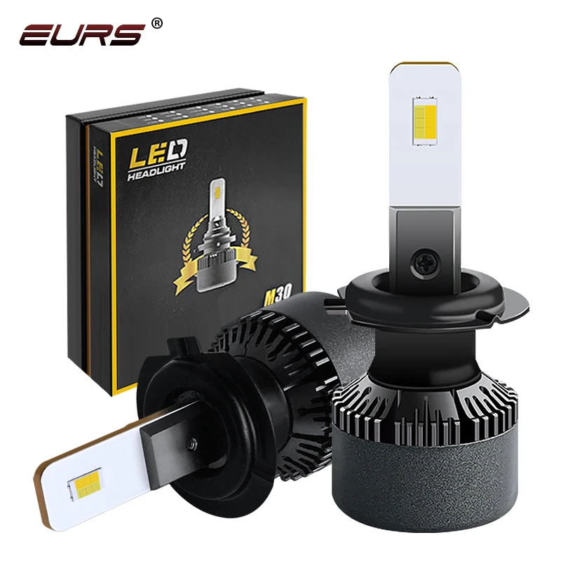 

EURS M30 3 colors headlight led H4 3000k 4300k 6000k fog lamp white yellow h1 h7 h11 9005 9006 9012 car headlamp bulbs