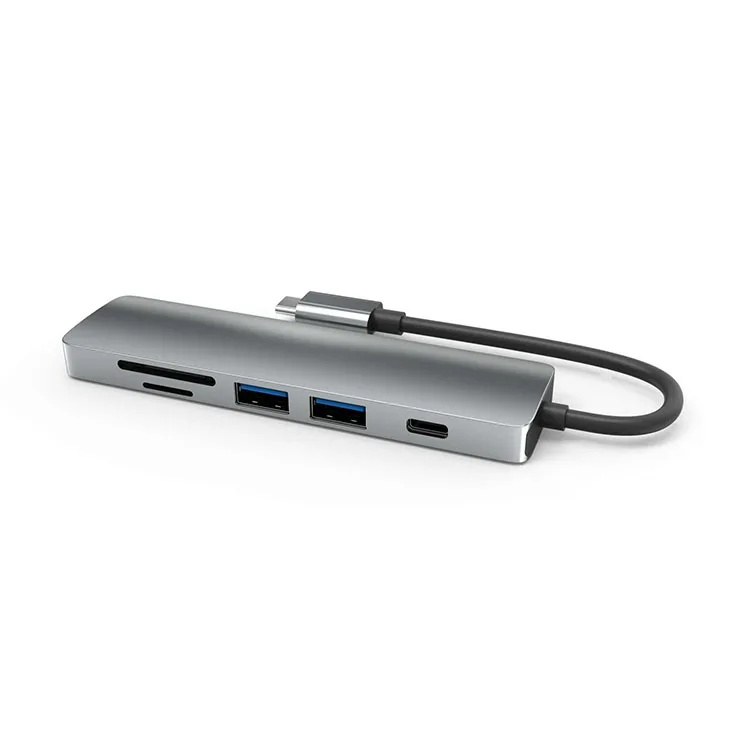 

6-in-1 Type C Hub 3 USB 3.0 Ports