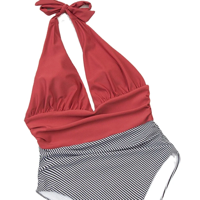 

New swimsuit one piece women's swimsuit color contrast one piece swimsuit, Picture