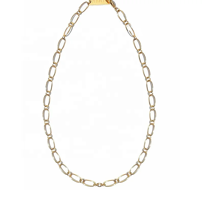

Jewelry 18K Gold Plated Link Chain Necklace Stainless Steel Necklace Wholesale
