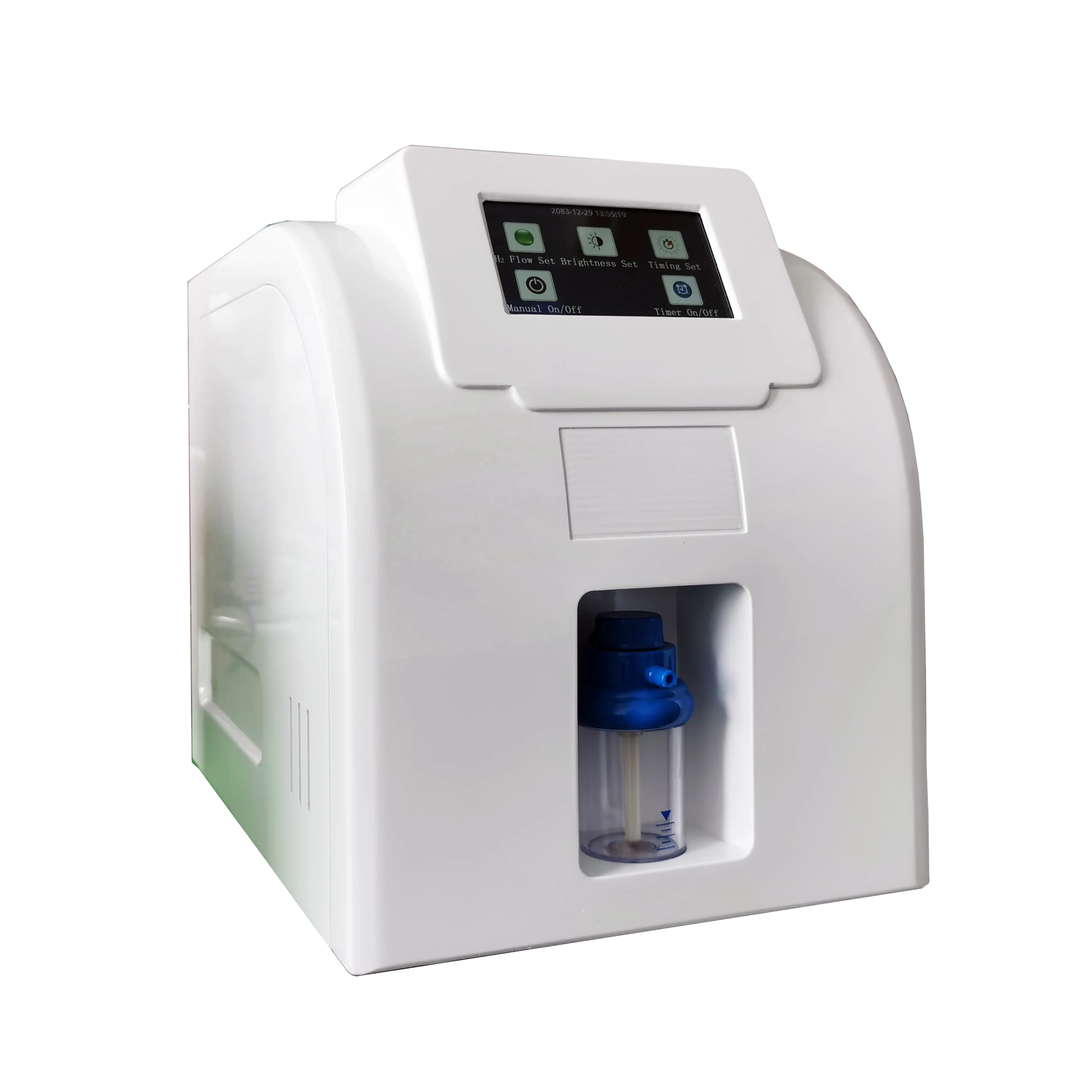 

Brown's Gas Machine Pure water eletrolysis No Lye required safe and pure hydrogen breathing machine, White