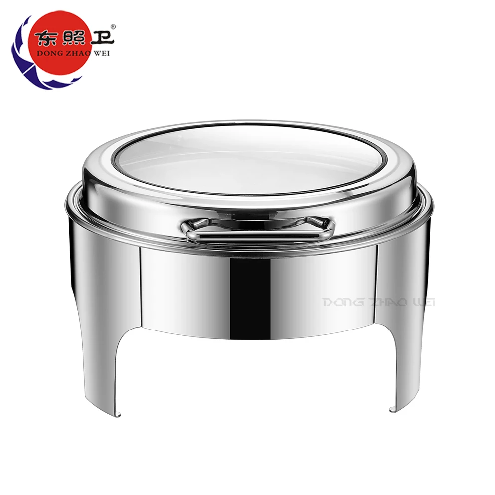 

Hot Sale Chafing Dishes Buffet Cook Stove chafing dish 6L Stainless Steel Round Silver Hydraulic Chafing Round Dish