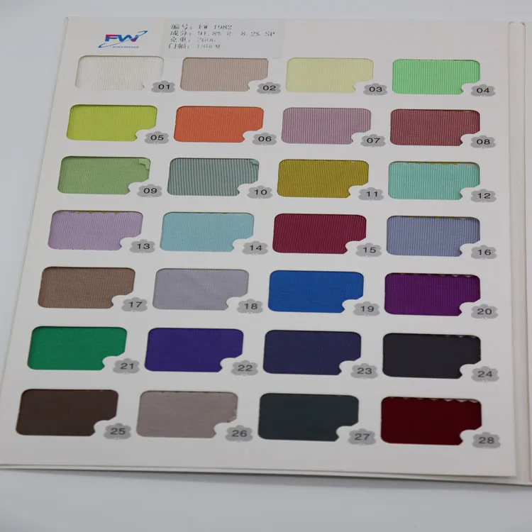 
high quality 92%rayon 8%spandex stretch ribs knitted fabric textile 