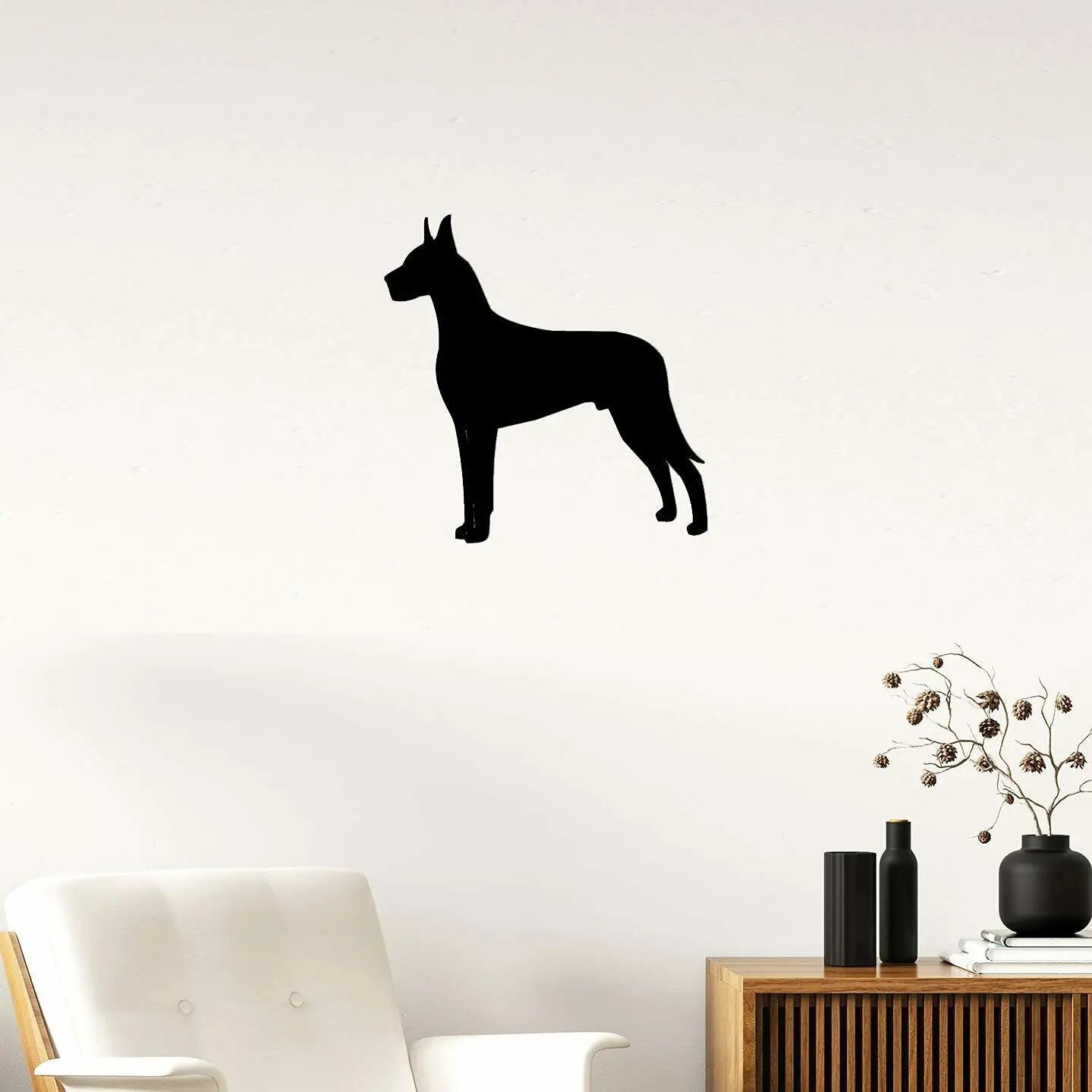 

Great Dane Metal Wall Sign |Dog Breed Silhouette Wall Decor|Indoor Outdoor Decor TY2647