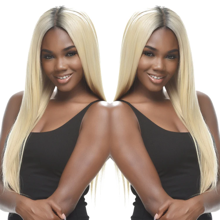 

Raw brazilian virgin hair cuticle aligned hair wig 613 blonde transparent lace front/frontal wig with baby hair for black women, Natural color