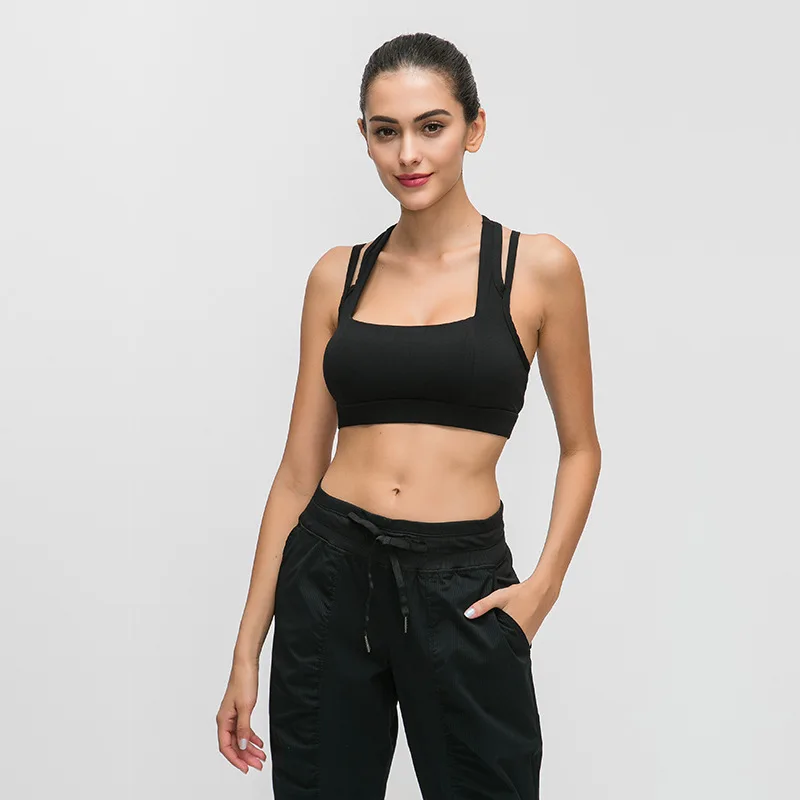 

Professional Training Vest Type Sports Underwear Female Comfortable Breathable Gather Up Shock Proof Sports Bra, Pic