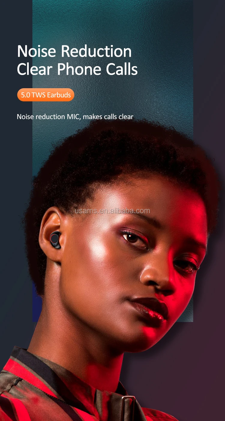 USAMS NEW YJ Series Blue tooth 5.0 Digital Display Wireless Earphone - ANKUX.COM