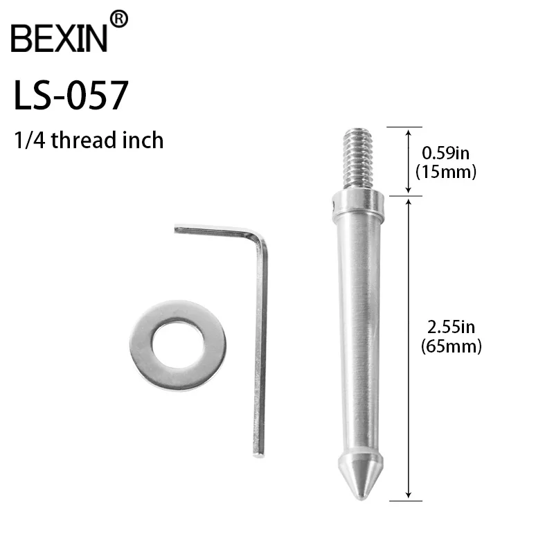 

BEXIN factory wholesale quick release plate adapter 80mm 1/4 inch tripod monopod foot spikes for camera tripod ground spikes