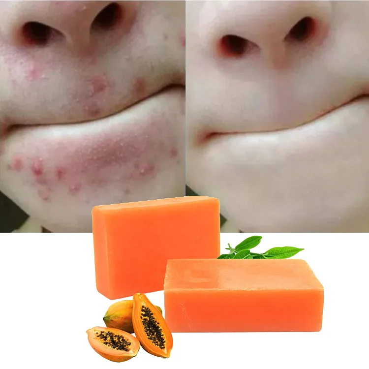 

Best Selling Natural Basic Cleaning Body Face Acne Whitening skin soap Papaya soap Kojic acid &Papaya soap, Papaya color