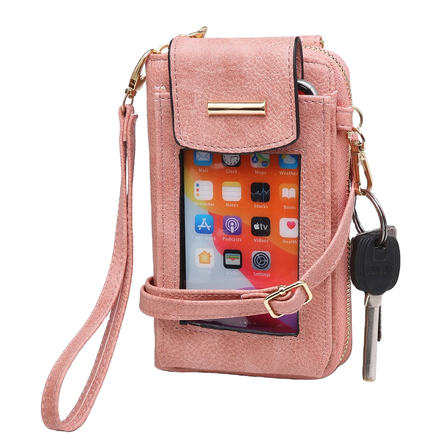 

Waterproof Cell Phone Bag Protection Cover Bag with Window Faux Leather New Products 2021 Unique Arrivals Cute Cellphone Purse, More