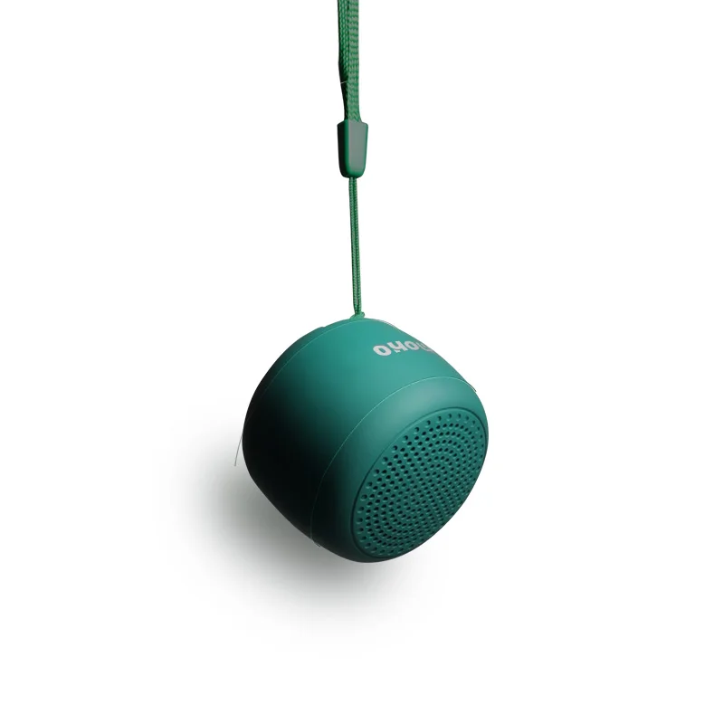 

novel round portable speaker with string