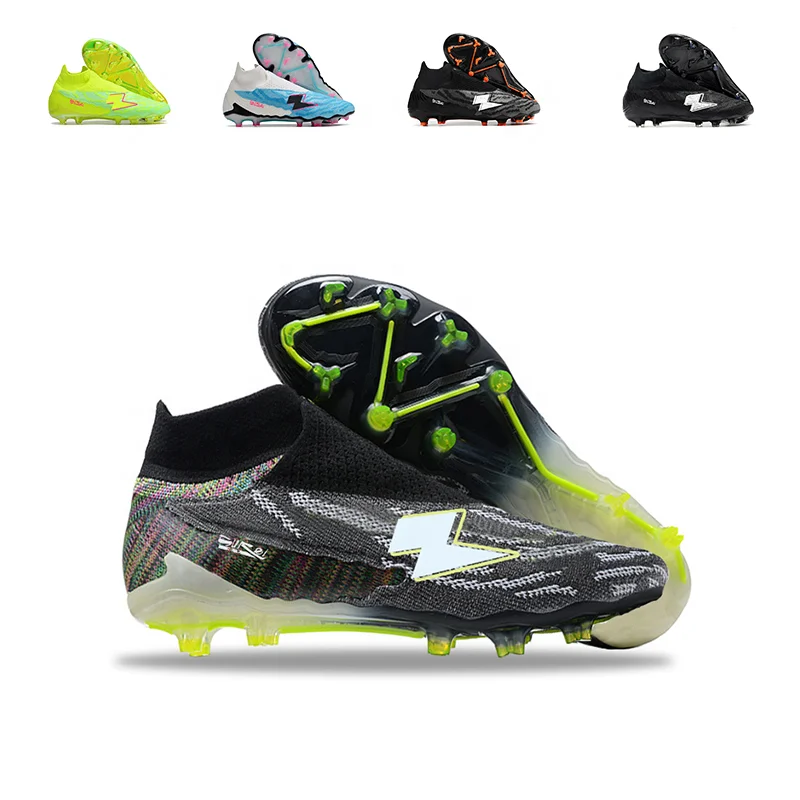 

TOP Quality Waterproof Fully Knitted Football Shoes high top soccer shoes FG39-45